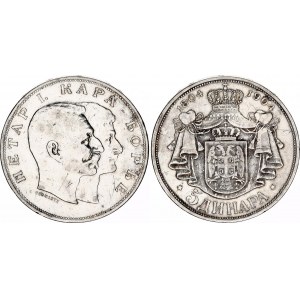 Serbia 5 Dinara 1904