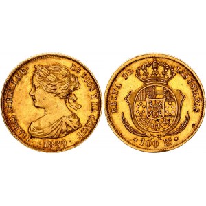 Spain 100 Reales 1860