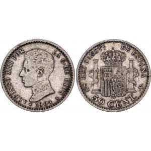 Spain 50 Centimos 1904 (04) SMV