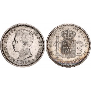Spain 50 Centimos 1904 (10) PCV