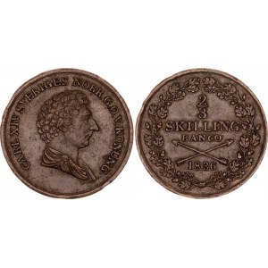 Sweden 2/3 Skilling Banco 1836