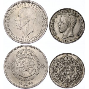 Sweden 1 - 2 Kronor 1924 - 1949