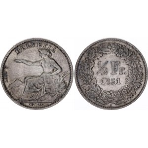 Switzerland 1 Franc 1851 A