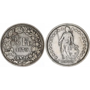 Switzerland 1/2 Franc 1879 B