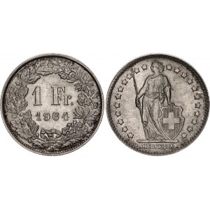 Switzerland 1 Franc 1964 B