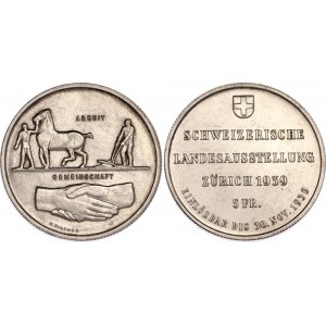 Switzerland 5 Francs 1939 HF