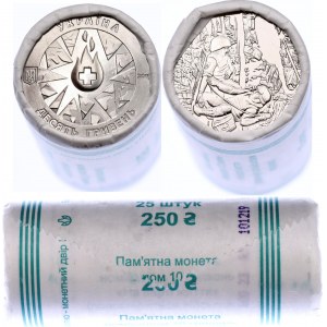 Ukraine 25 x 10 Hryven 2018 Mint Roll