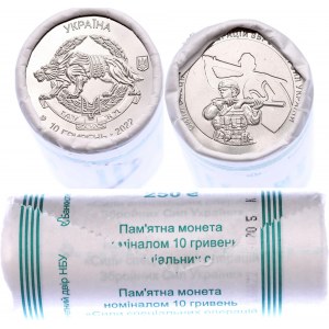 Ukraine 25 x 10 Hryven 2022 Mint Roll