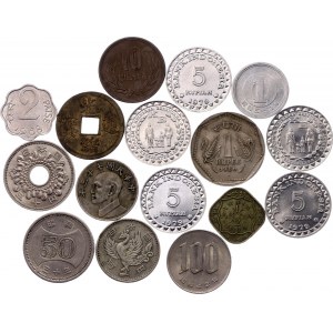 Asia Lot of 16 Coins 1890 - 1986