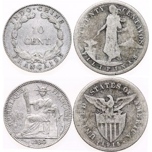 Asia 20 Centavos & 10 Centimes 1915 - 1920
