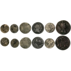 Austria & Bohemia Lot of 6 Coins 1627 - 1763