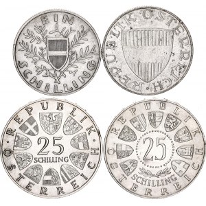 Austria Lot of 4 Coins 1924 -1967