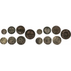 German States Lot of 7 Coins 1714 - 1852