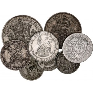 Great Britain Lot of 8 Coins 1895 -1946