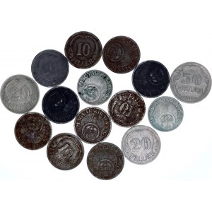 Hungary Lot of 15 Coins 1926 - 1942 BP