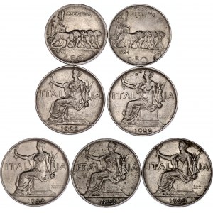 Italy Lot of 7 Coins 1920 - 1924 R