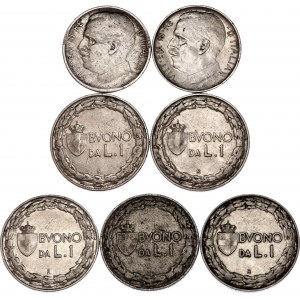 Italy Lot of 7 Coins 1920 - 1924 R