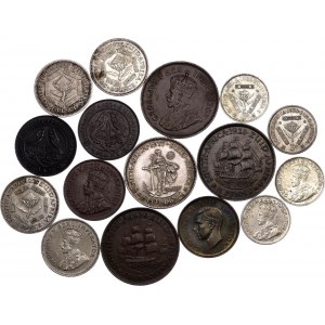 South Africa Lot of 16 Coins 1925 -1947