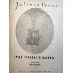 Verne J. - Pięć tygodni w balonie - proj. okładki. Andrzejewski, Warszawa 1968