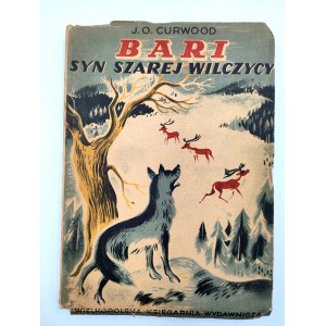 Curwood J.O. Bari - Sohn des grauen Wolfes - Umschlagentwurf Szancer, Poznan 1949