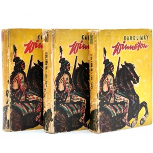 May K. - Winnetou - prvé vydanie, il. Rozwadowski, Varšava 1956