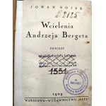 Bojer J. - Incarnations of Andrew Berget -First Edition, Warsaw 1929.