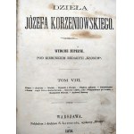 Dílo Józefa Korzeniowského - Varšava 1872