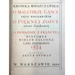 Oppman Artur - Kronika Mieszczańska - Warszawa 1922