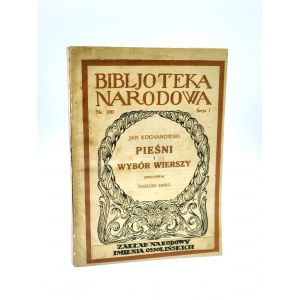 Kochanowski Jan - Piesne a výber básní - Krakov 1927