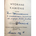 Morcinek G. - Wyorane Kamienie - Wydanie Pierwsze, autograf- Katowice 1946
