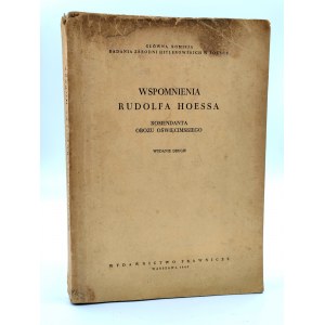 Sehn J. - Wspomnienia Rudolfa Hoessa - Warszawa 1961