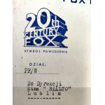 Fox Film Society - Brief an die Leitung des Rialto-Kinos - Lublin [1936].