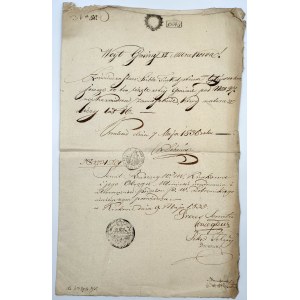 Slobodné mesto Krakov - registračný dokument, pečiatka a podpis primátora mesta