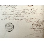 Free City of Krakow - Registration document, stamp and signature of the Mayor of the City