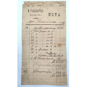 Nota - N. Finkelsztejn, Lublin 1894