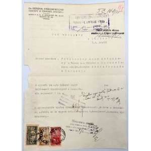 Gerichtsbericht - Rechtsanwalt Henryk Ehrenfreud - Gericht Tarnów 1936
