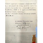 Pismo Sądowe - Adwokat Henryk Ehrenfreud - Sąd w Tarnowie 1936 rok