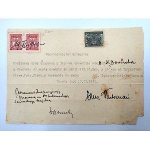 Bevollmächtigter - Klage gegen die Versicherungsgesellschaft in Warschau - [Besatzung - Tarnów 1941].
