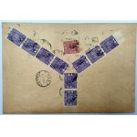 Koperta - list polecony - Sąd Grodzki - znaczki, pieczęcie Tarnów