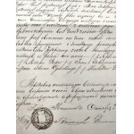 Birth certificate and certificate of circumcision - Registry Office Tomaszow - 1882