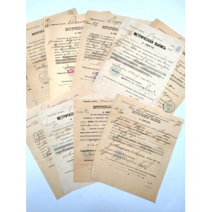 Death certificates - Siedlce province - circa 1902, stamps, Russian partition.