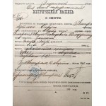 Úmrtné listy - Siedlecké vojvodstvo - okolo roku 1902, pečiatky, ruský oddiel