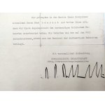 Ambasada Szwajcarii w Berlinie - dokument z podpisem w j. hebrajskim - 1942 rok