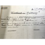 Pojistný dokument státu New York rakouské pobočky - Pečeť soudu v Lembergu 1912