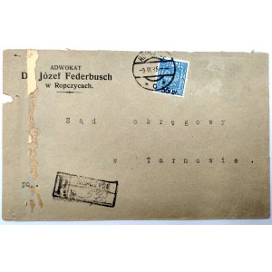 Umschlag - Rechtsanwalt Józef Federbusch in Ropczyce - 1935