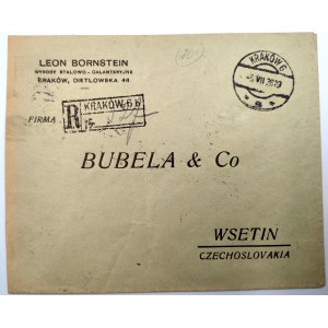 Koperta - Leon Bornstein - Wyroby stalowo galanteryjne - Kraków Dietlowska - 1928