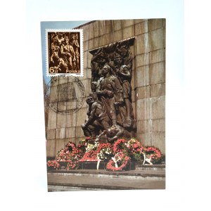 Pohľadnica - 40. výročie povstania vo varšavskom gete - Pamätník hrdinov geta