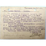 Karta pocztowa - do Londyn - stempel - BUDUJEMY OKRETY WOJENNE - Warszawa 1931