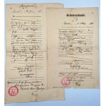 Sbírka listin rodiny Josephů - Známky Bydgoszcz Berlin Jastrowie, Łabiszyn