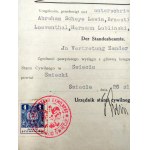 Marriage document - city of Swiecie (German: Schwetz) - 1938 Republic of Poland Pomeranian Voivodeship